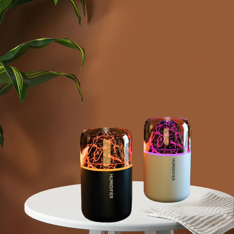 Portable Aromatherapy Diffuser & Mini Humidifier USB-Powered for Home Car Office Compact ABS Plastic Design with Blue Light 36V Safe for Dry Air Plants Pets