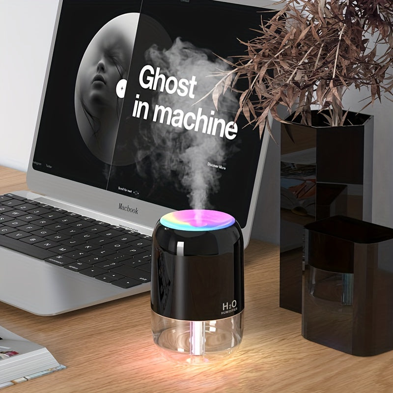 Car Humidifier with Colorful Running Light Night Light Air Humidifier for Bedroom Desk