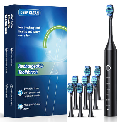 USB Rechargeable Electric Toothbrush for Adults 6 Cleaning Modes Auto Timer Oral Care Gift Teeth Whitening Gum Care Deep Cleaning Massage