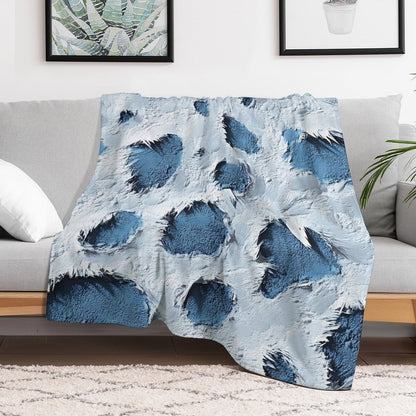 Modern Abstract Print Flannel Blanket for Bedroom