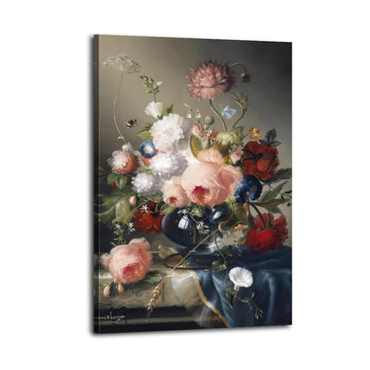 Delicate Floral Canvas Artwork with Hook Set 30