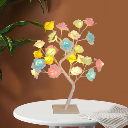 Shenzhi Tech USB Rose Tree Lamp LED Flower Night Light For Home Living Room Halloween Christmas Decor