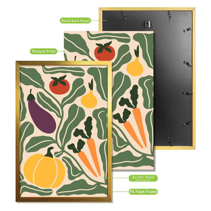 Vegetable canvas art and acrylic cover 25