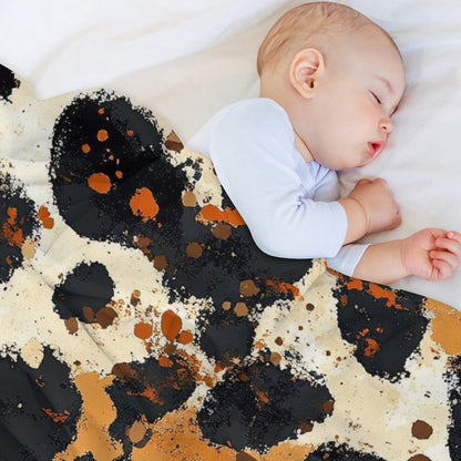 Anti-Pilling Flannel Blanket Abstract Leopard Print