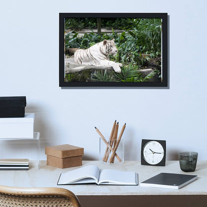 White Tiger Canvas Wall Art – Luxury Modern Animal Decor-7
