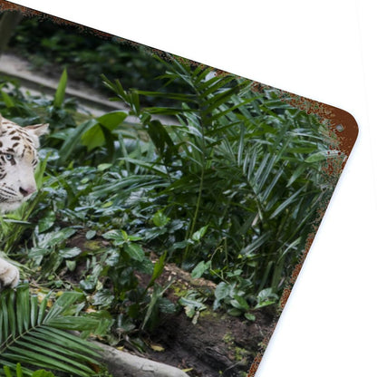 Vintage White Tiger Metal Wall Art Decor