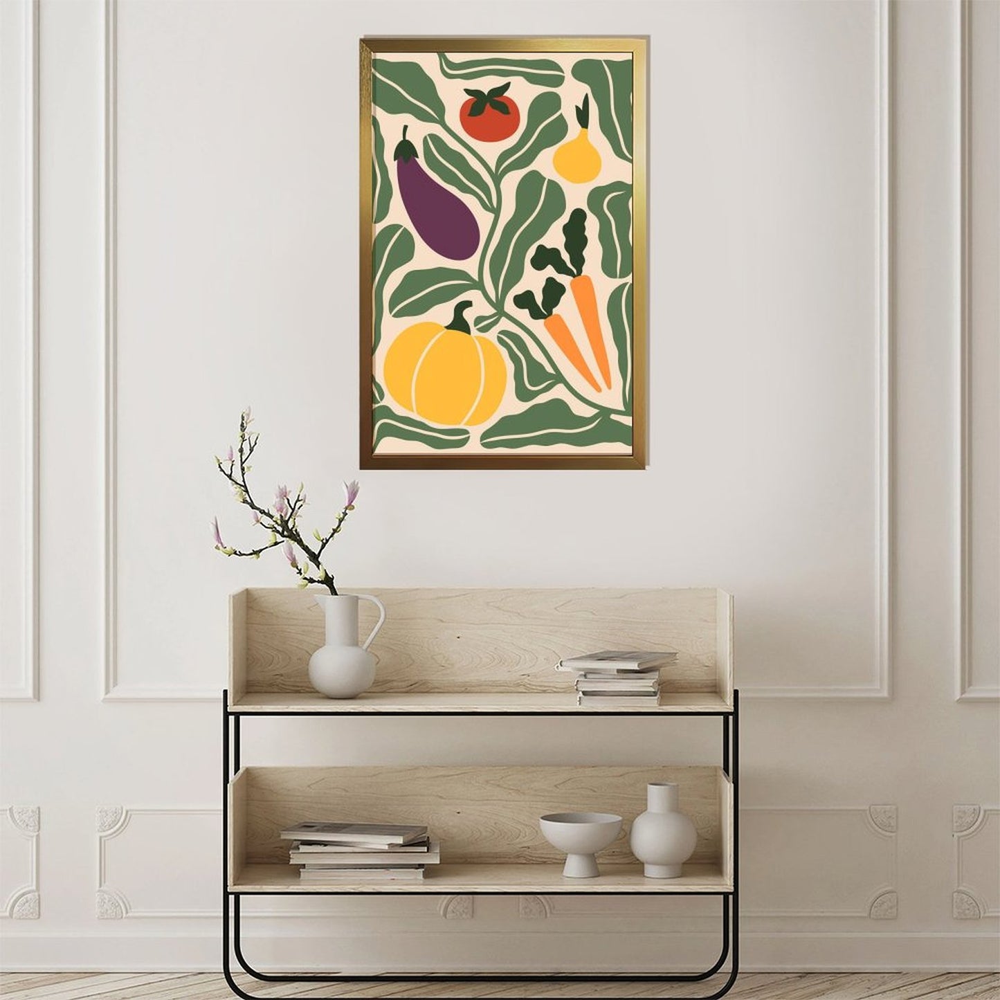 Vegetable canvas art and acrylic cover 25