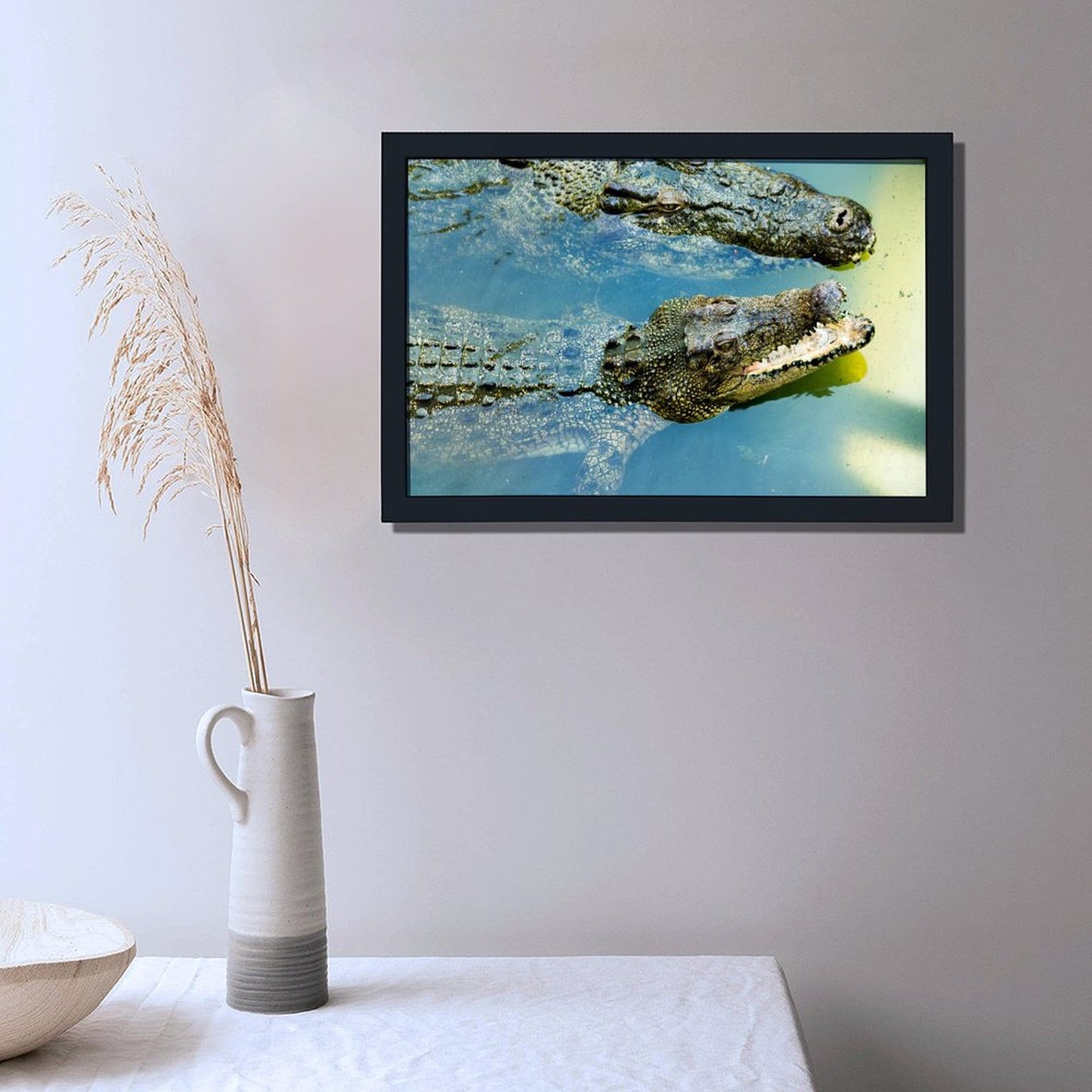 Wild Crocodile Canvas Painting for Living Room Decor-46