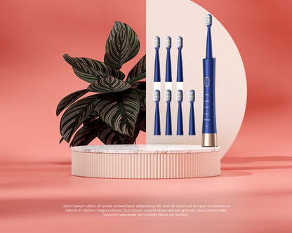 Rechargeable Sonic Electric Toothbrush 5 Adjustable Modes High Power Cleaning Ideal Gift for Parents