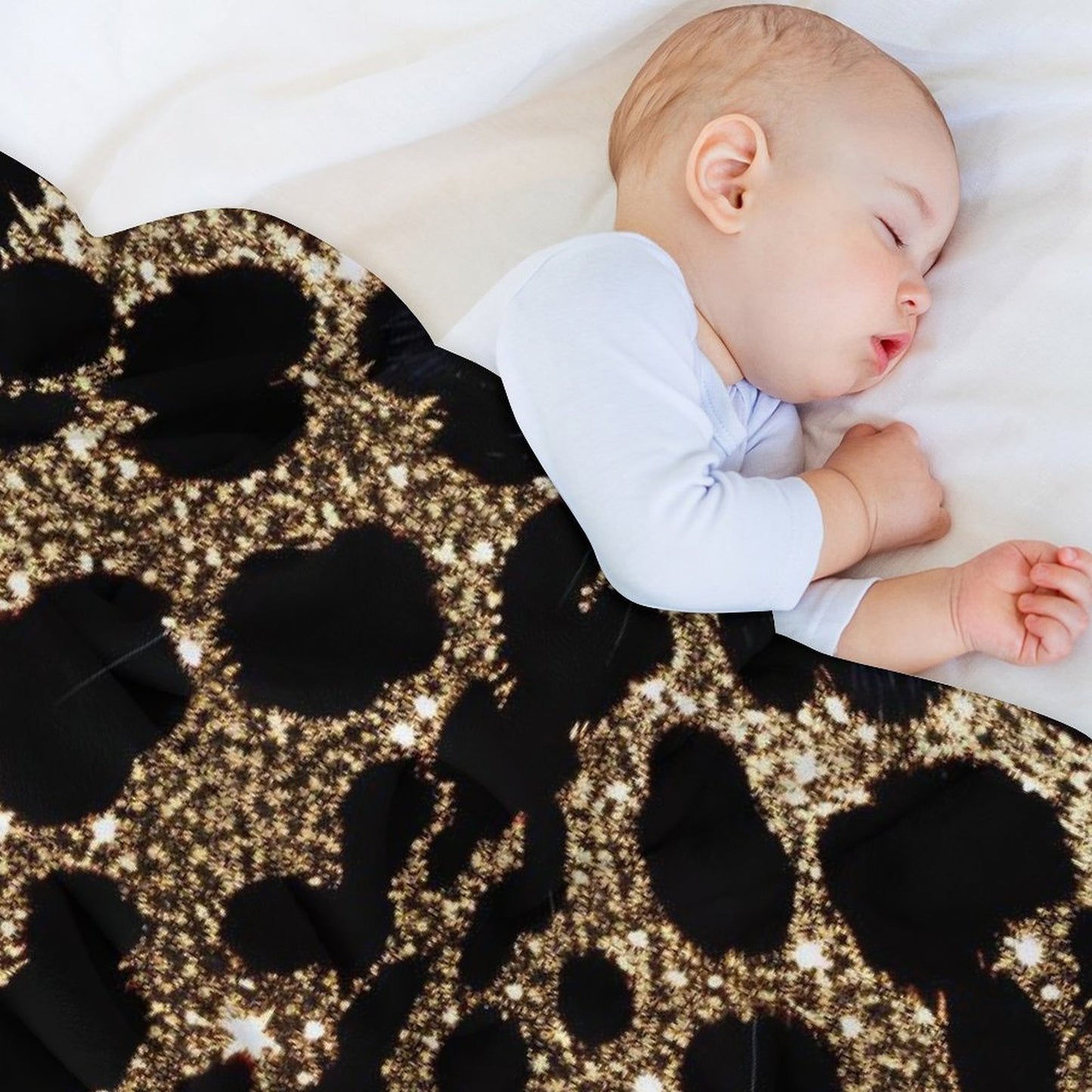 Luxury Leopard Face Flannel Blanket Soft Warm