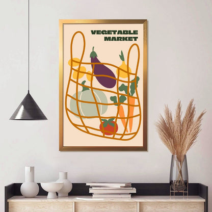 Retro Vegetable Market Framed Wall Decor 14