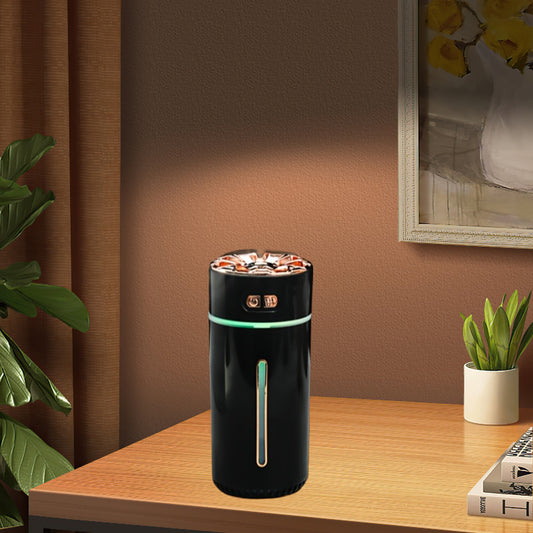 Car Humidifier Diffuser 300ml 10.15oz with Color Changing Lights USB Powered Visible Water Tank for Vehicles Home Office ABS Plastic 5V Operation Long Lasting