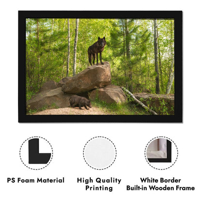 Forest Wolves Canvas Wall Art Wildlife Home Decoration-33