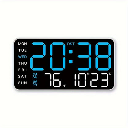 Smart Digital Clock with Voice Control Temperature Date Week Display Dual Alarm Sleep Tracker 12/24-Hour Format Brightness Adjustment