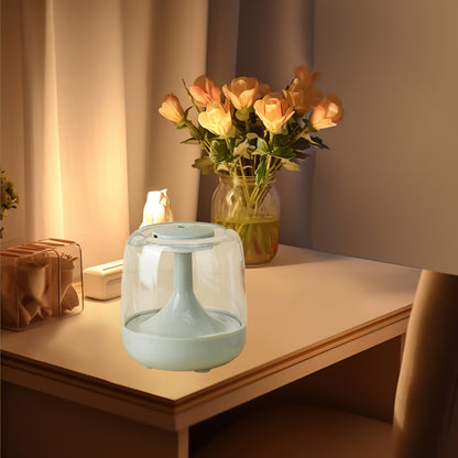 ABS Humidifier White Black USB-Powered 7-Color Night Light 24H Runtime 26dB Quiet 2 Mist Modes Auto Shut-Off Low Water Alarm Compact for Bedroom Office Ideal Gift