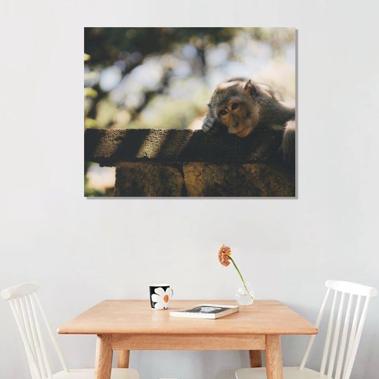 Cute Baby Monkey Canvas Painting Wildlife Home Decor-16