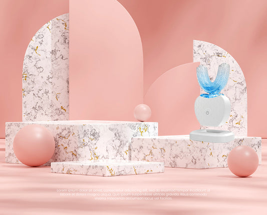 U-Shaped Electric Toothbrush for Adults Featuring Soundwave Technology Perfect for Home and Travel Use