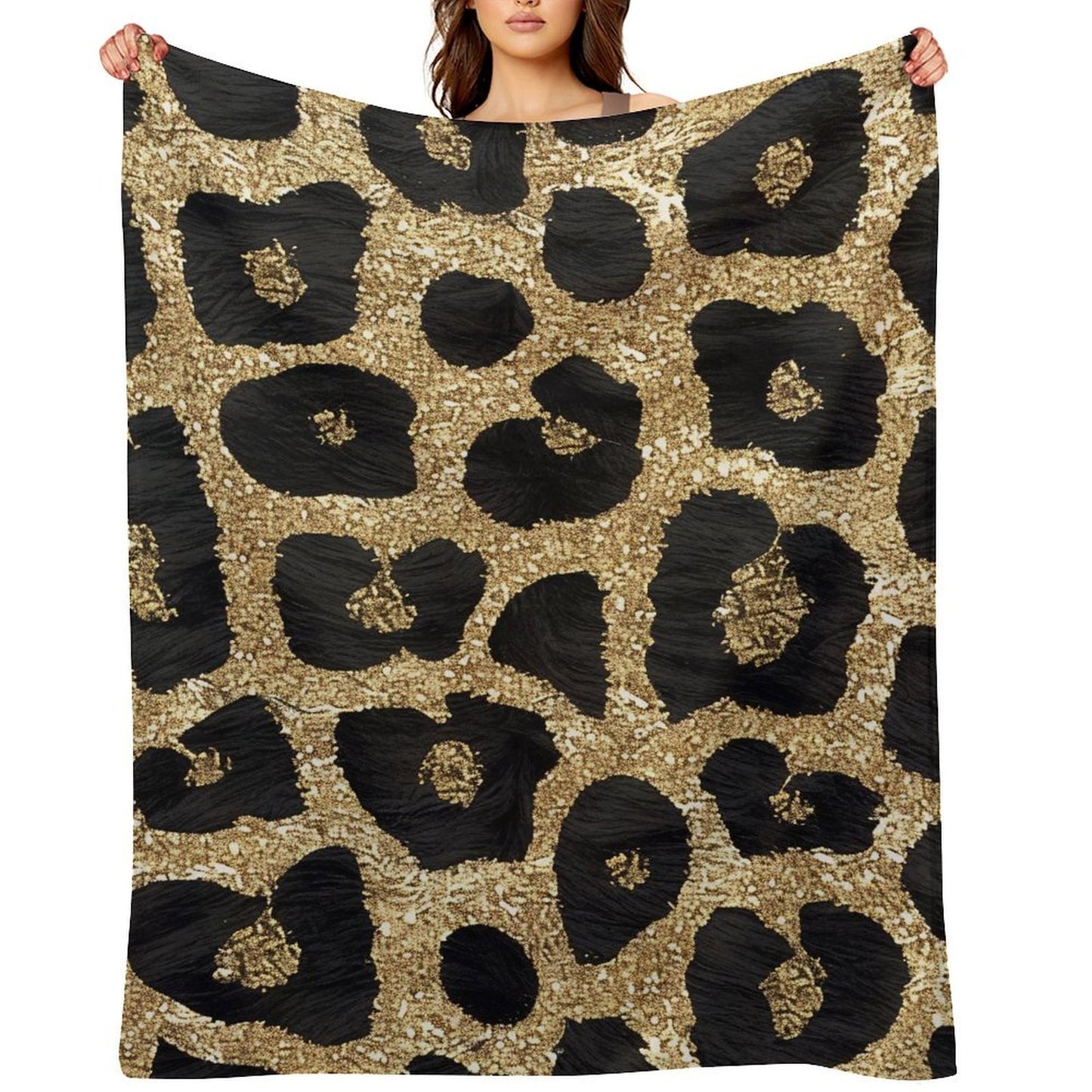 Elegant Leopard Pattern Flannel Blanket Cozy