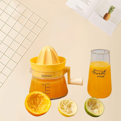 Multifunctional Manual Hand Juicer with Measuring Scale for Citrus Fruits Lemons Limes Orange Ideal for Home Office Travel Kitchen Tools