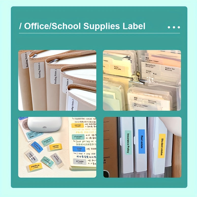 [Portable P50 Printer] Portable P50 Thermal Label Printer | Compatible with Android+iOS, Suitable for Home, Clothing, Supermarkets, Jewelry, and Food Industries, Equipped with a Roll of 40 * 30mm White Stickers