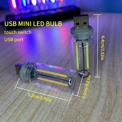 SB Touch Control Table Lamp with Adjustable Brightness Glass Shade Modern Design for Bedroom Car Holiday Decor Night Light