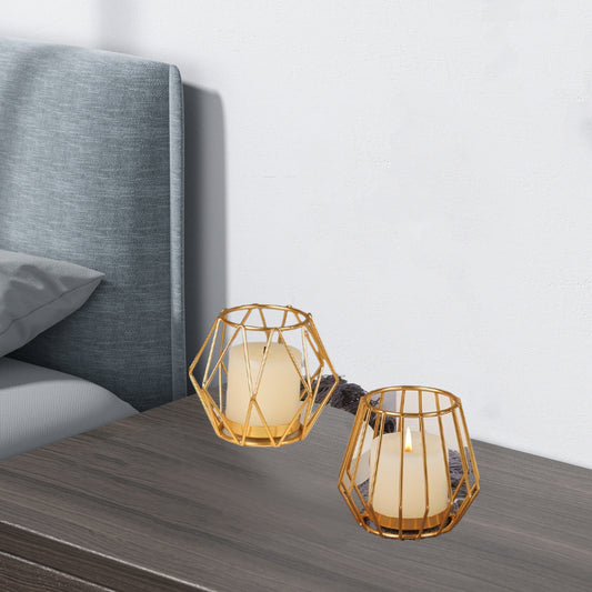 Elegant Metal Candle Holders Set of 3 Perfect for Wedding Party Home Table Decorations