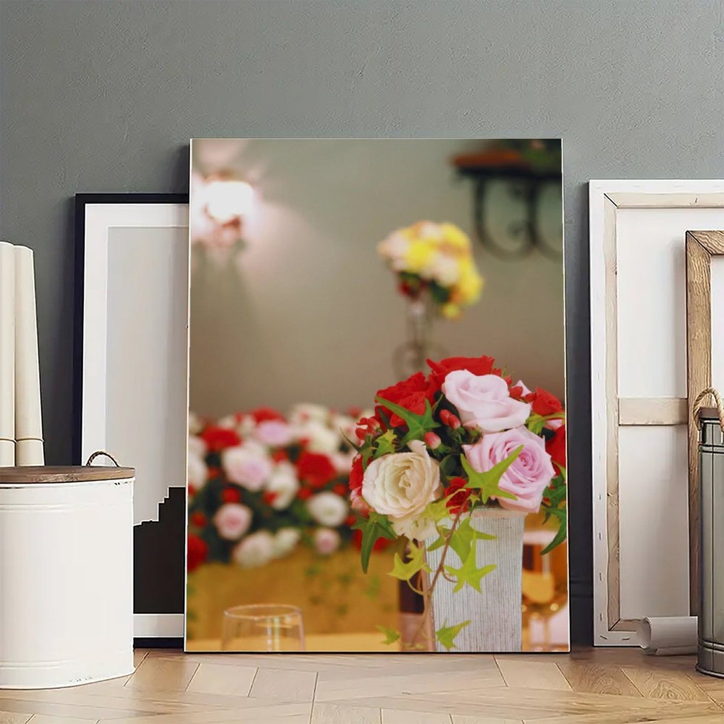 Relax in the room with rose flower paintings 11