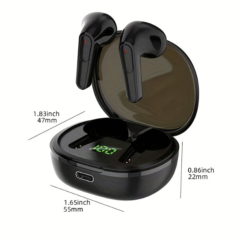Latest 2025 Wireless Headphones In Ear with Display Touch Control TWS Earbuds for Sports Music Gaming IOS Android