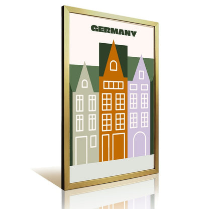 Germany Cityscape Art Print, Modern Travel Wall Decor Poster-23