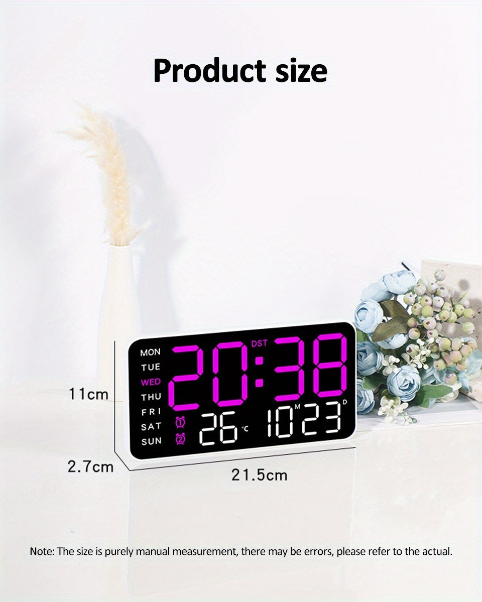Smart Digital Clock with Voice Control Temperature Date Week Display Dual Alarm Sleep Tracker 12/24-Hour Format Brightness Adjustment