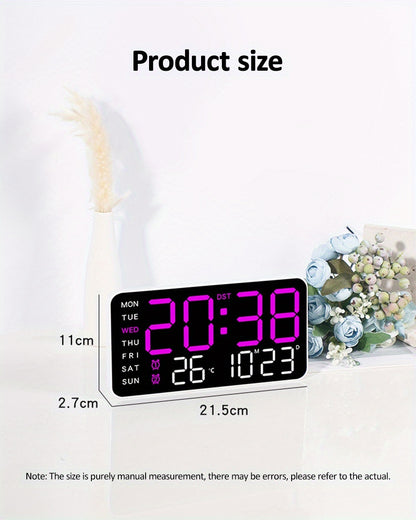 Smart Digital Clock with Voice Control Temperature Date Week Display Dual Alarm Sleep Tracker 12/24-Hour Format Brightness Adjustment