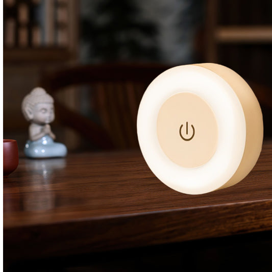 Rechargeable 3 Color LED Night Light with Touch Control Adjustable Brightness Magnetic Mount for Indoor Lighting in Bedroom Kitchen