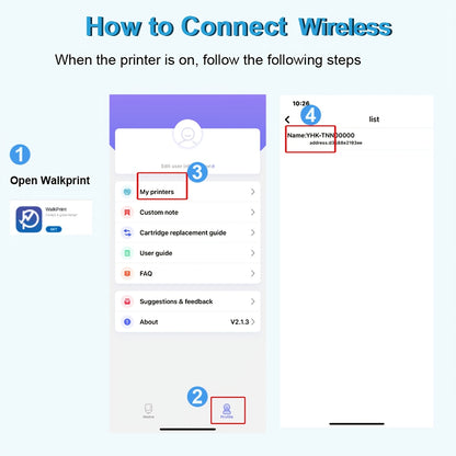 Portable Mini Photo Printer by GOTOOGO - Thermal Printing Device for iPhone Android with 1200mAh Battery Monochrome Prints Photos QR Codes Labels Ideal for Office Memory Keeping