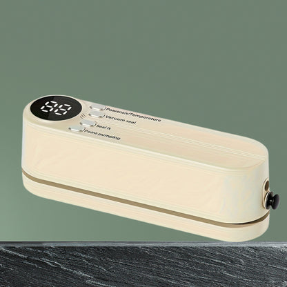 Automatic Vacuum Food Sealer Preserves Freshness One-Touch Operation Space Saving Ideal for Snacks Meat Fruits Vegetables