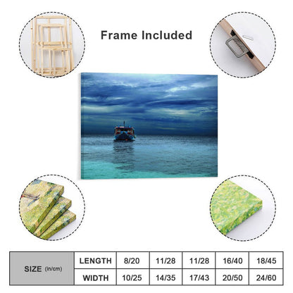 Ready-to-Hang Framed Painting, Easy Wall Mounting Kit