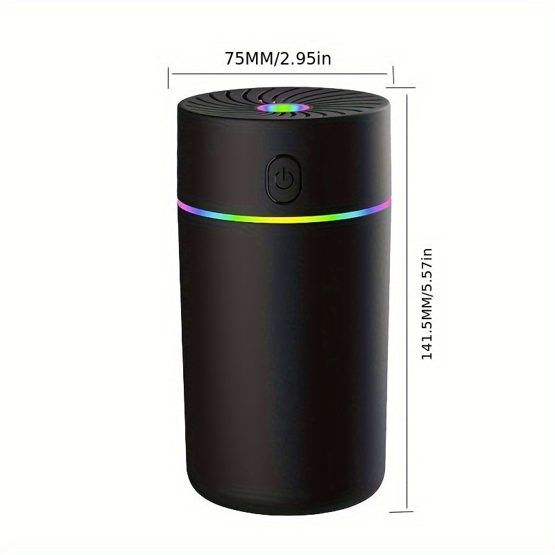 USB Mini Essential Oil Diffuser Smart Car Aroma Freshener with 7 Color Changing Lights for Cars Homes Travels Bedrooms Offices No Battery Needed