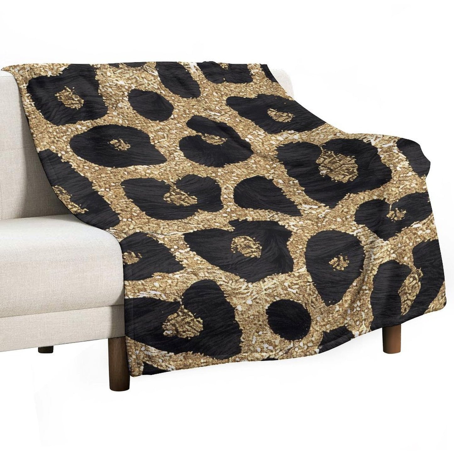 Elegant Leopard Pattern Flannel Blanket Cozy