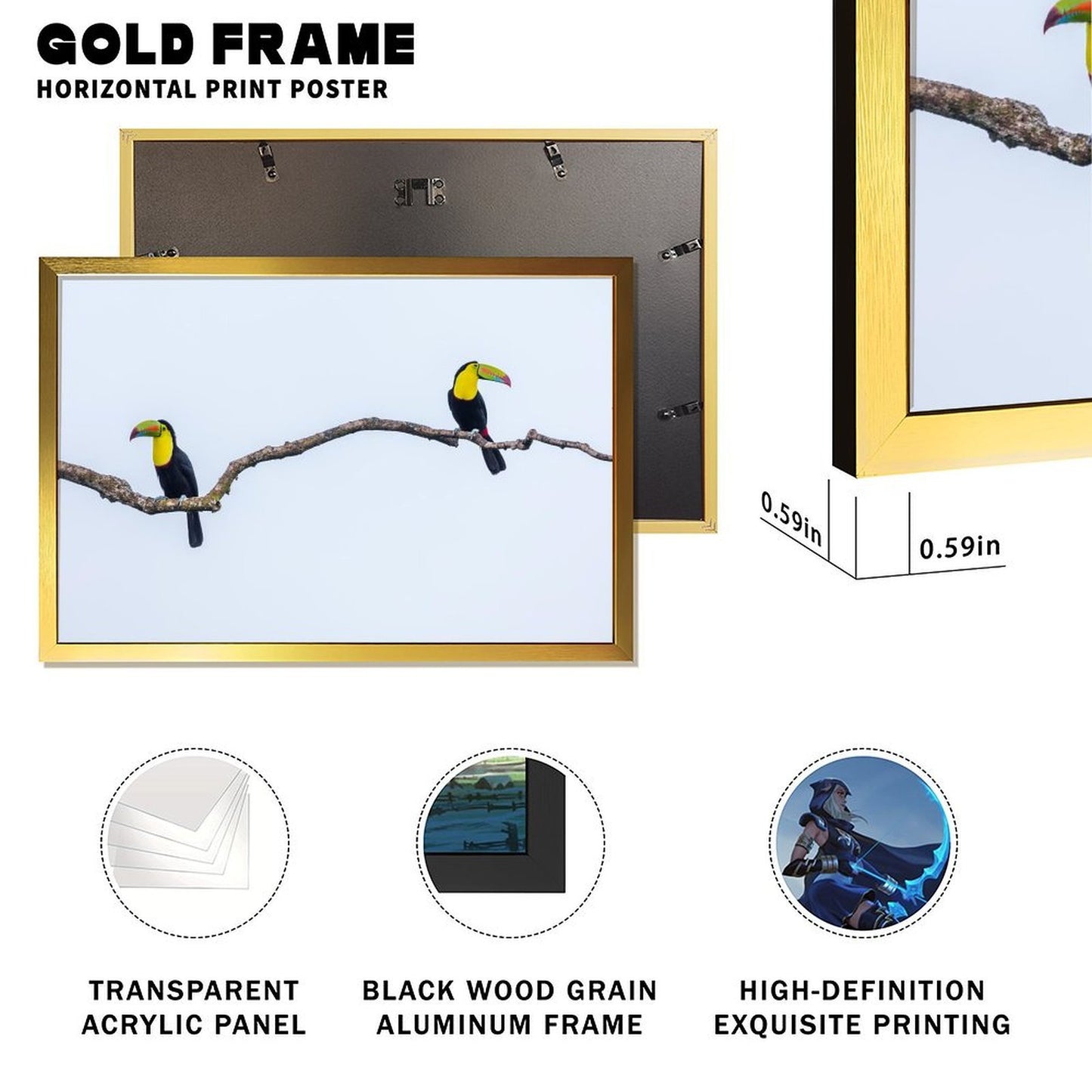 Tropical Toucan Duo Wall Art – Modern Nature Photography Print-13