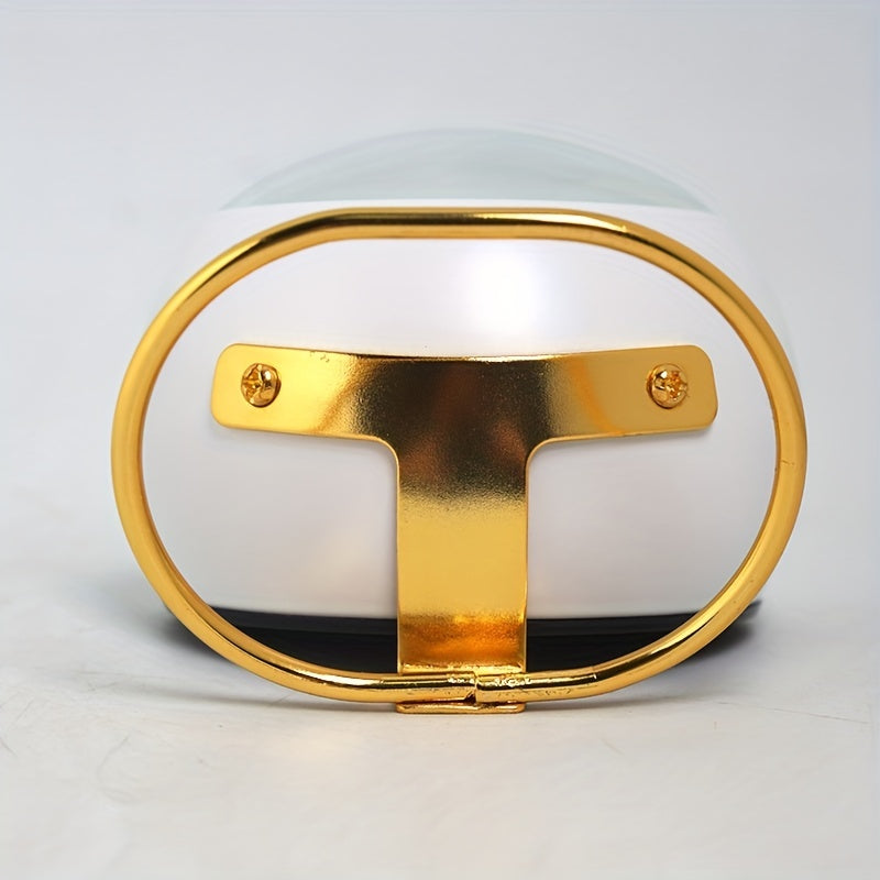 Luminous Desk Clock Battery Powered Silent Round Metal Nordic Alarm Clock with Glowing Hands for Bedroom Office Decor