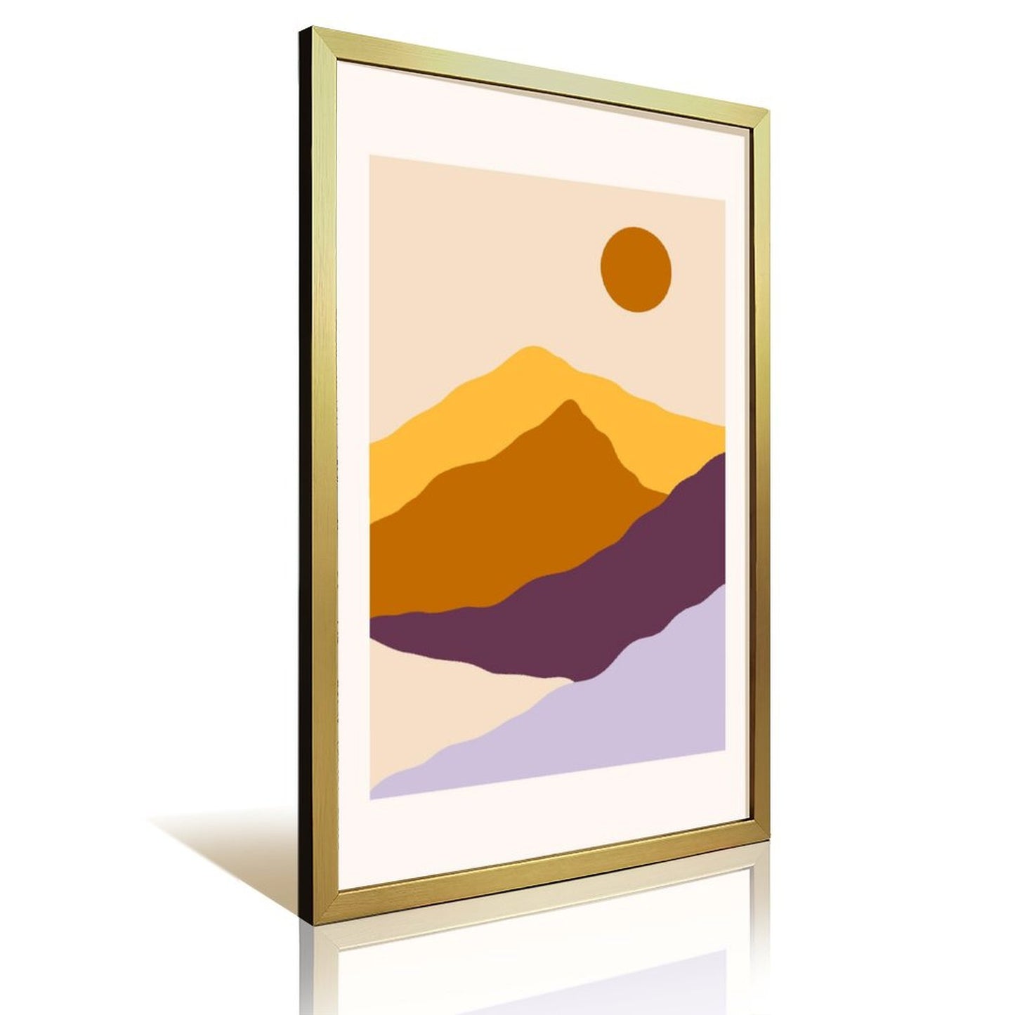 Abstract Mountain Sunset Art Print, Minimal Wall Decor Poster”-4