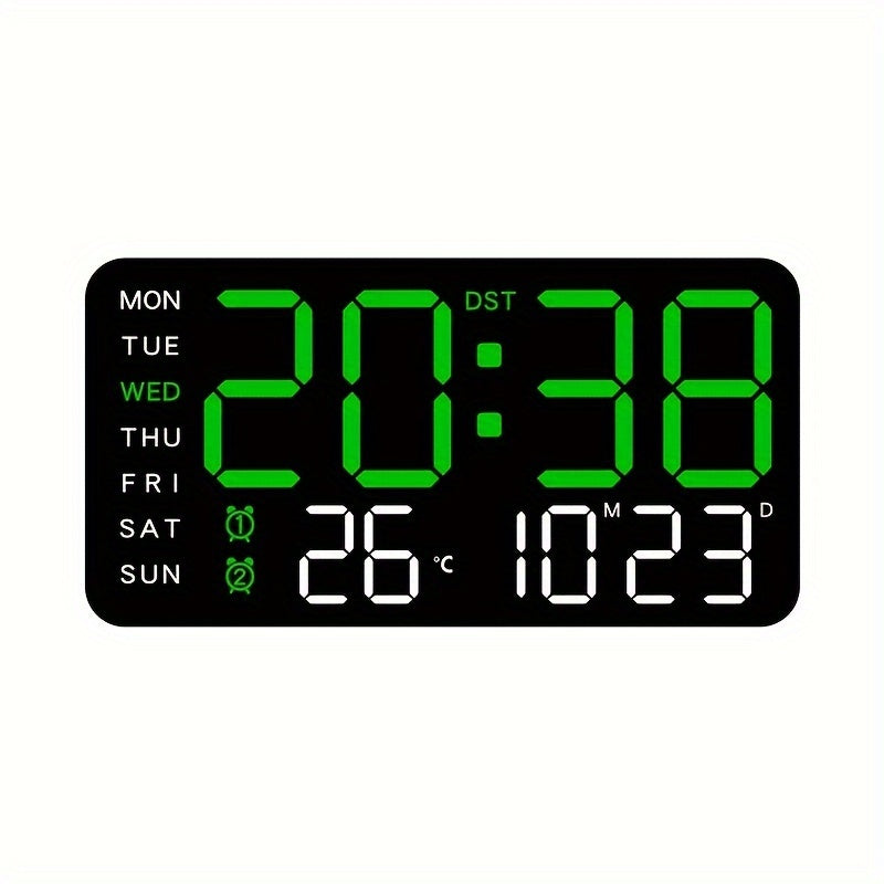 Smart Digital Clock with Voice Control Temperature Date Week Display Dual Alarm Sleep Tracker 12/24-Hour Format Brightness Adjustment