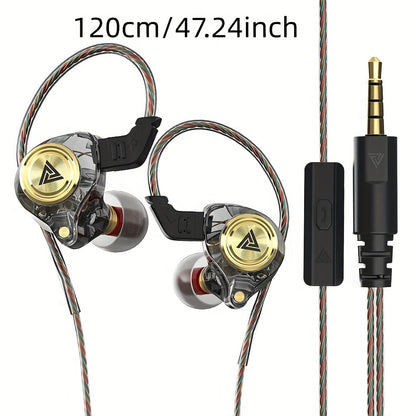 AK3 FiLe High-Fidelity In-Ear Headphones with Vivid Color Design Immersive Subwoofer Noise Cancelling Crystal-Clear Audio Durable Plastic Gaming Music Monitor Wired Earbuds with Microphone for Calls