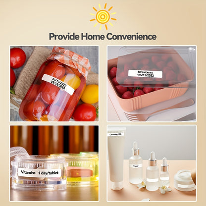 P15 Mini Thermal Label Maker Portable Desktop Printer with Multiple Templates for Office Home Kitchen School Includes White Stickers