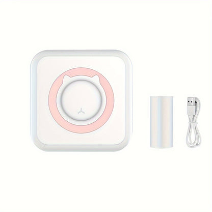 1pc Mini Wireless Printer Portable Pocket Inkless Photo Printer For Smartphone