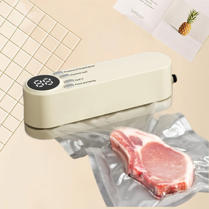 Automatic Food Sealer Portable USB Rechargeable Vacuum Sealer with External Suction and Inflation Functions for Kitchen and Outdoor Use
