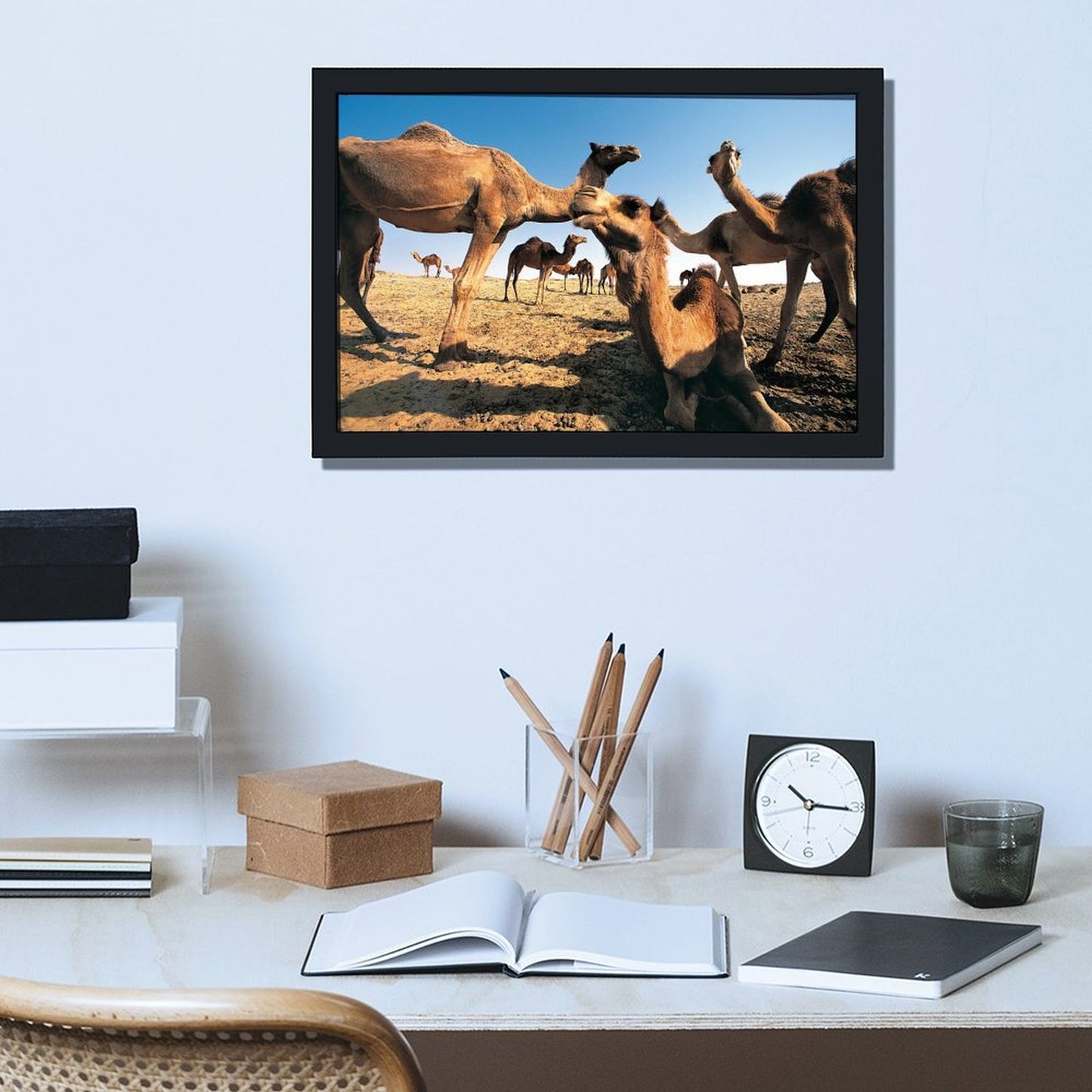 Desert Camel and Pyramid Canvas Art Modern Home Decor-02