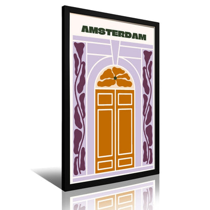Amsterdam Abstract Door Art Print, Modern Wall Decor Poster-17