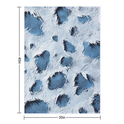 Modern Abstract Print Flannel Blanket for Bedroom