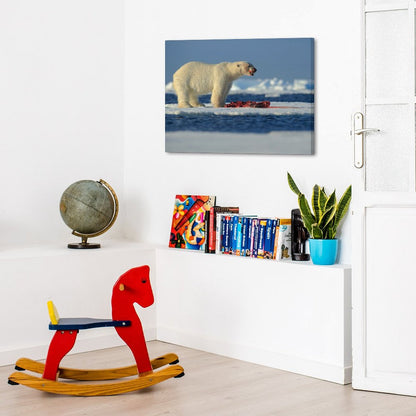 Arctic Predator Polar Bear Hunting Scene Canvas Art-07