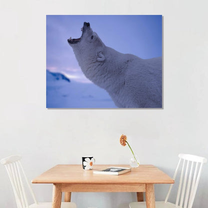 Arctic Majesty Polar Bear Canvas Wall Art-017